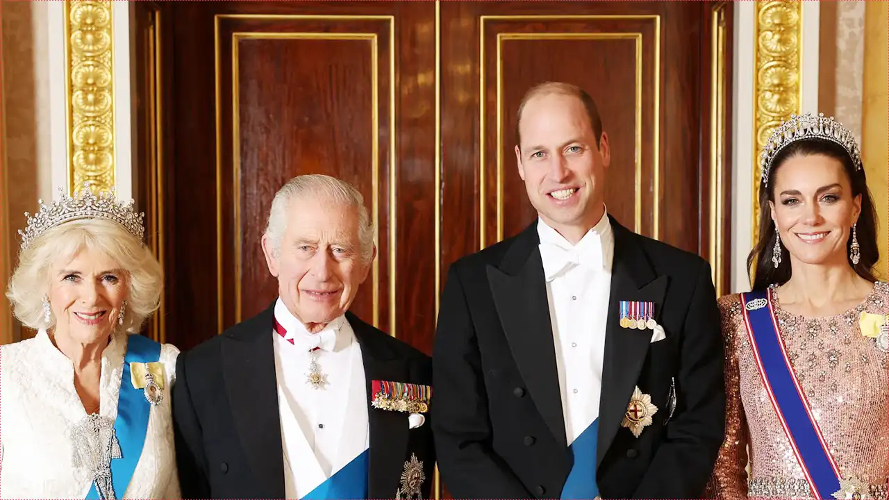 Kate Middleton, Prince William, King Charles III and Queen Camilla
